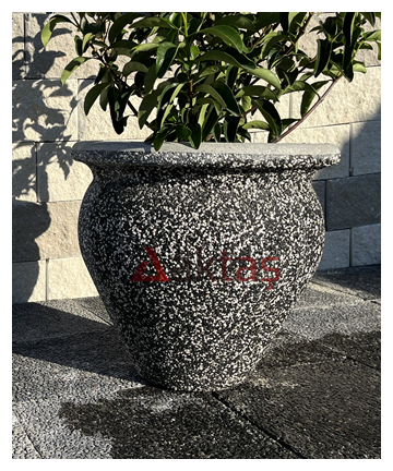Vazo Mozaikli Beton Saksı